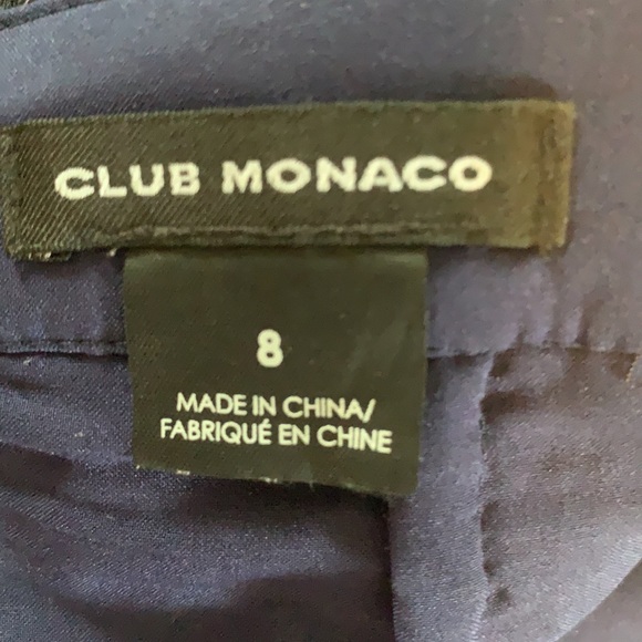 Club Monaco navy blue lace overlay pencil skirt 8 - Picture 7 of 12